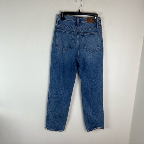 Madewell The Perfect Vintage Straight Jean in Kingsbury Wash Knee-Rip Edition 27 - Picture 5 of 9
